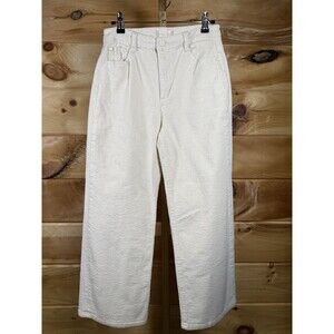 Altar'd State Wide Leg Corduroy Pants Cream Women’s Size 26